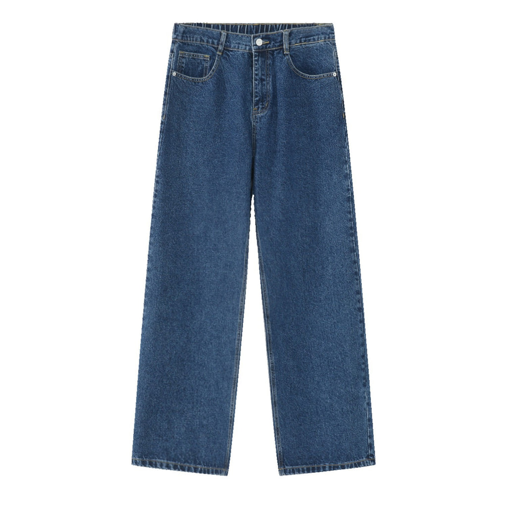 Loose Fit Straight Jeans im Korean Style