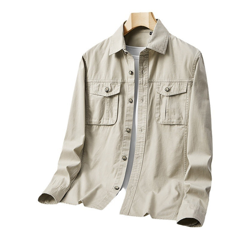 Herren-Arbeitsjacke mit Unifarbe – Bild 5 | LuxeStyle