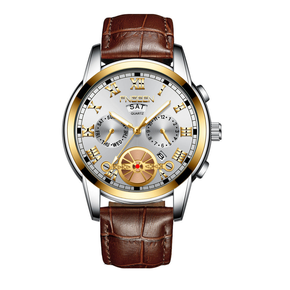 Quarz-Armbanduhr mit Kalender und Edelstahlband – Bild 12 | LuxeStyle