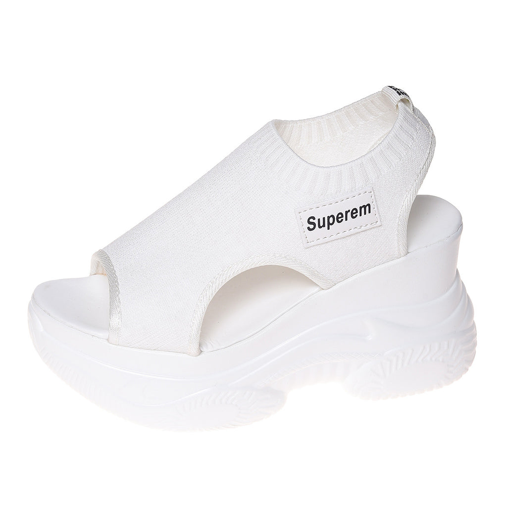 Keilabsatz-Sandalen im Feen-Stil mit Plateau