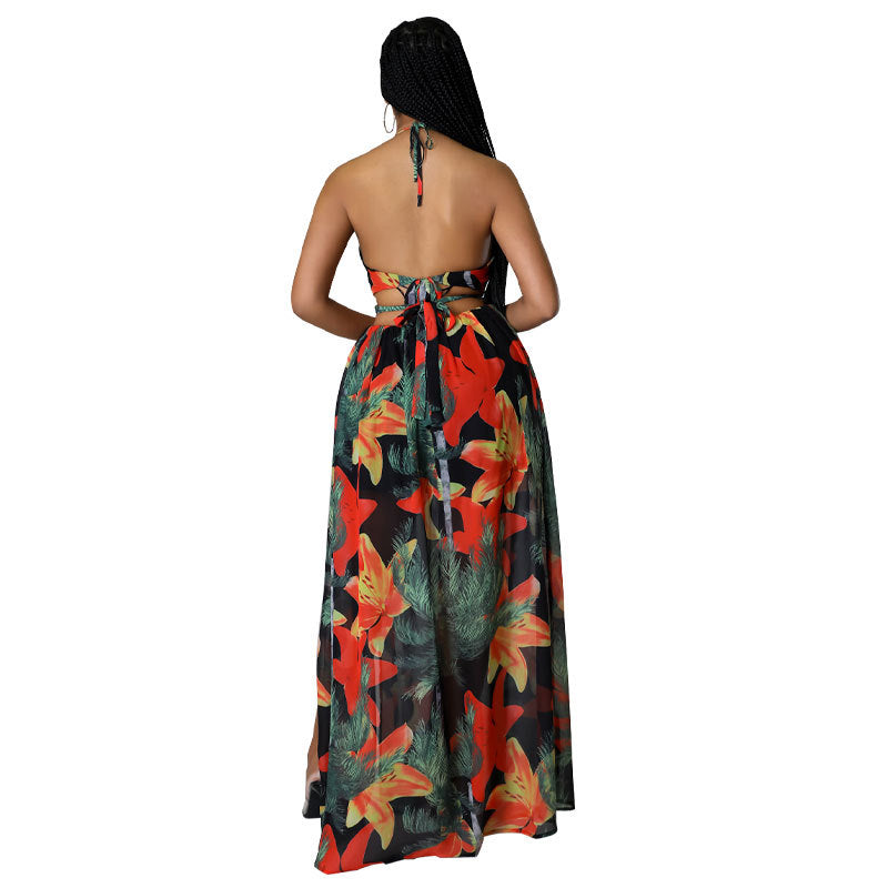 Damen Maxikleid mit Print – Bild 11 | LuxeStyle