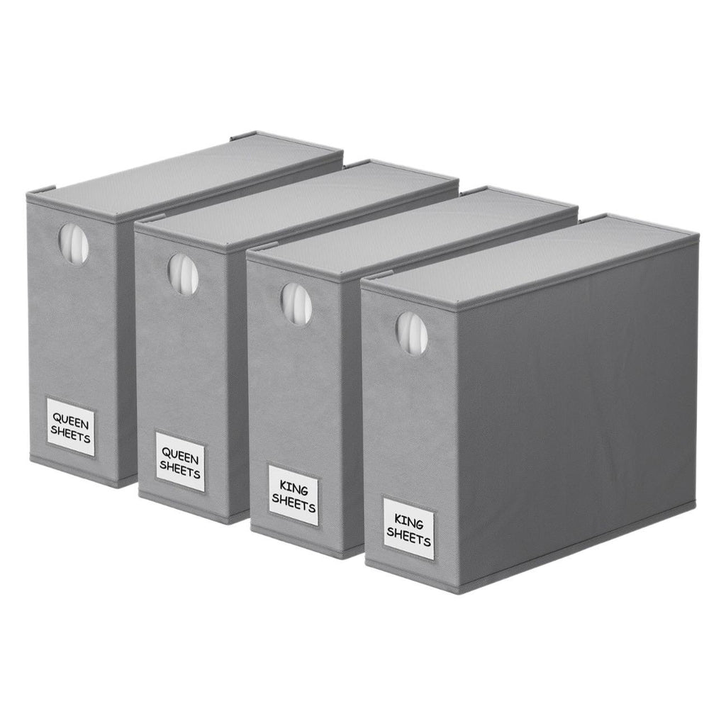 Faltbare Aufbewahrungsbox für Bettwäsche (4er-Set)