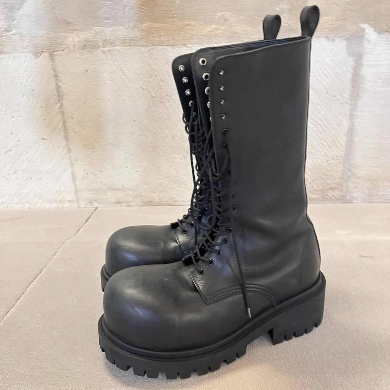 Chunky Mid-Calf Boots mit Plateau