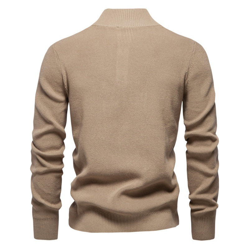 Herren Business Pullover mit Stehkragen | LuxeStyle
