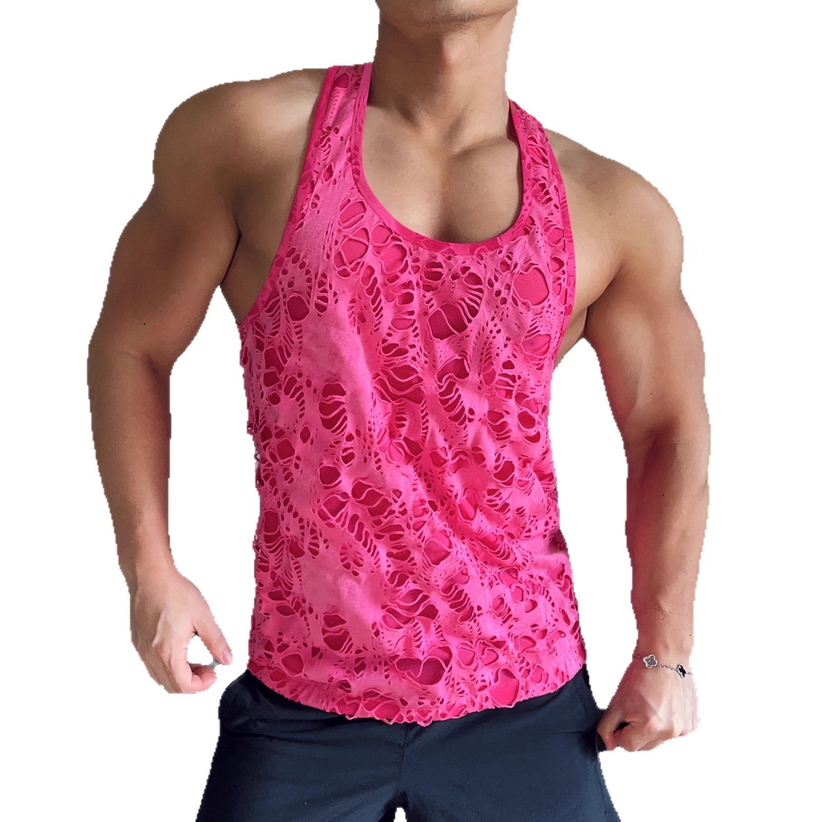 Herren Sport Tank Top mit Ripped-Effekt