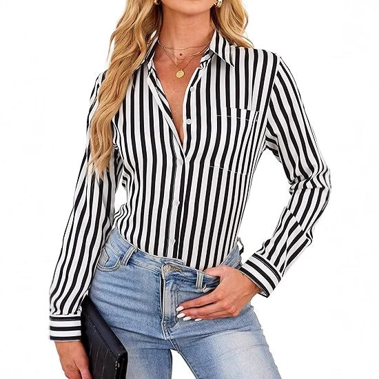 Gestreiftes Langarmshirt im Relaxed Fit – Bild 9 | LuxeStyle