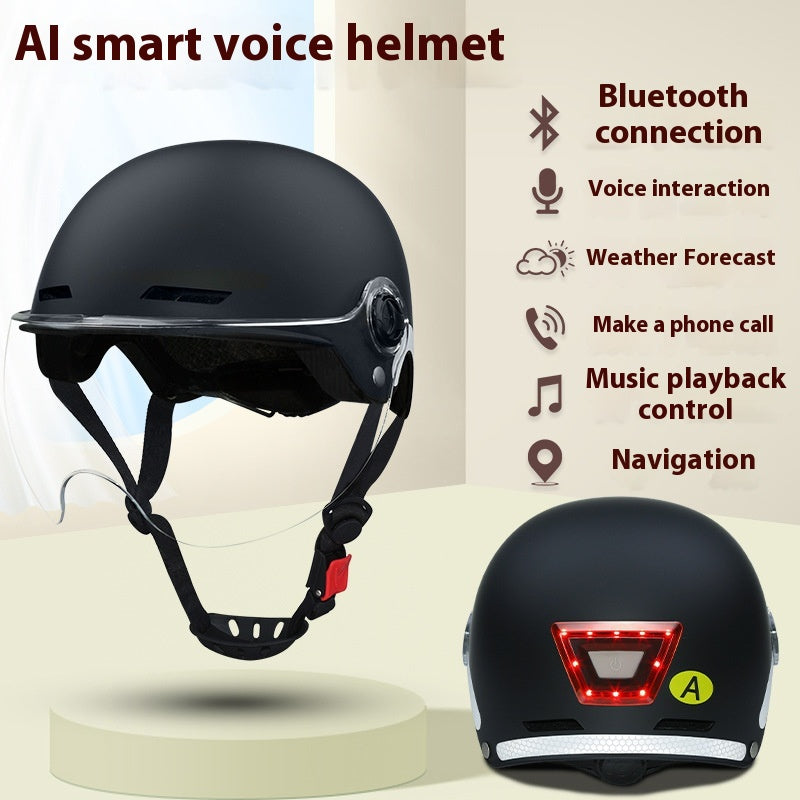 Velohelm mit Warnlicht und Bluetooth-Audio