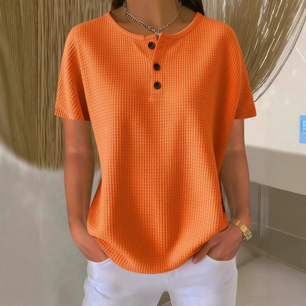 Lässiger Sommer-Pullover aus Polyester‑Waffelstrick – Bild 9 | LuxeStyle