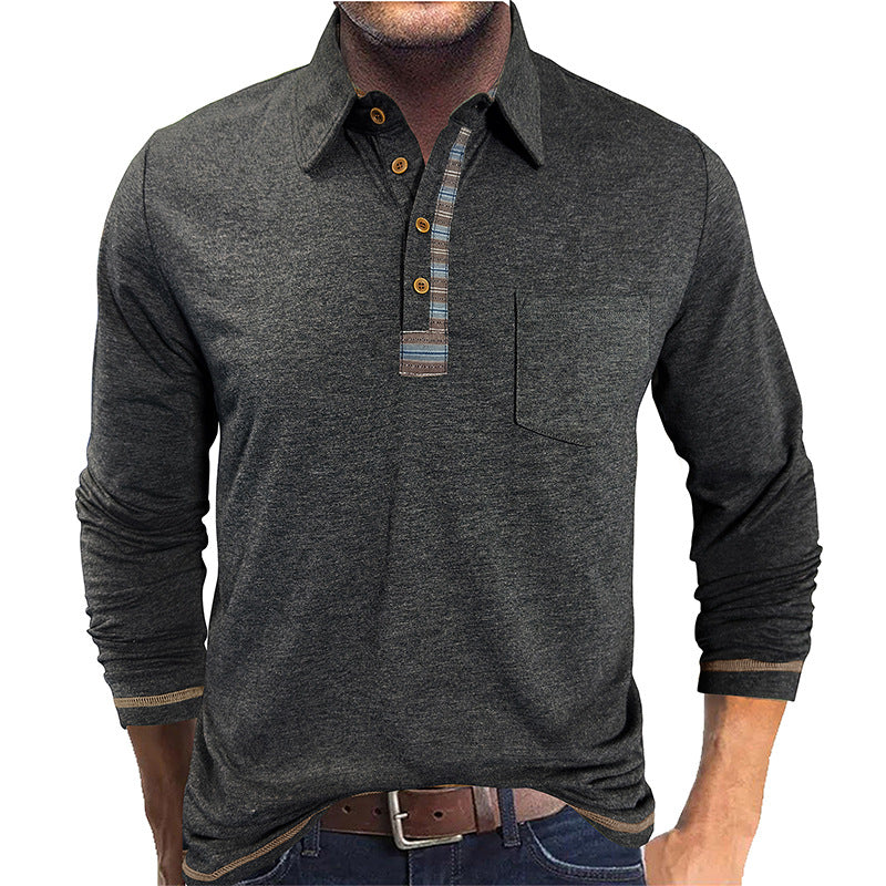 Herren Langarm Polohemd mit Button-down Kragen – Bild 7 | LuxeStyle