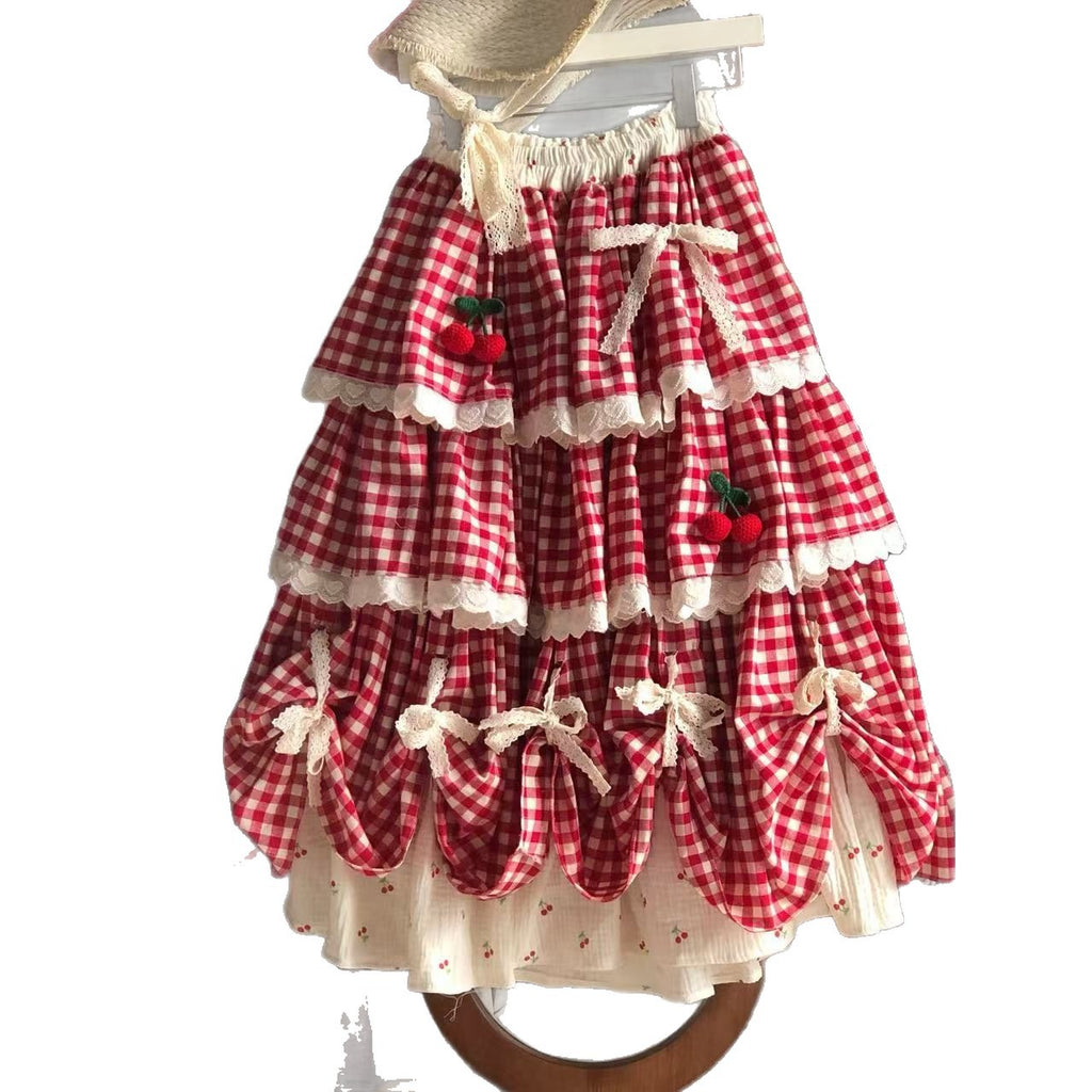 Festlicher Patchwork-Rock in Rot – Bild 4 | LuxeStyle