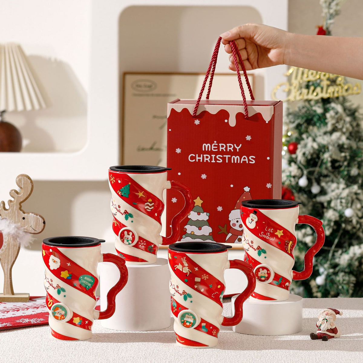 Keramiktasse für Paare – Weihnachtsmotiv – Bild 3 | LuxeStyle