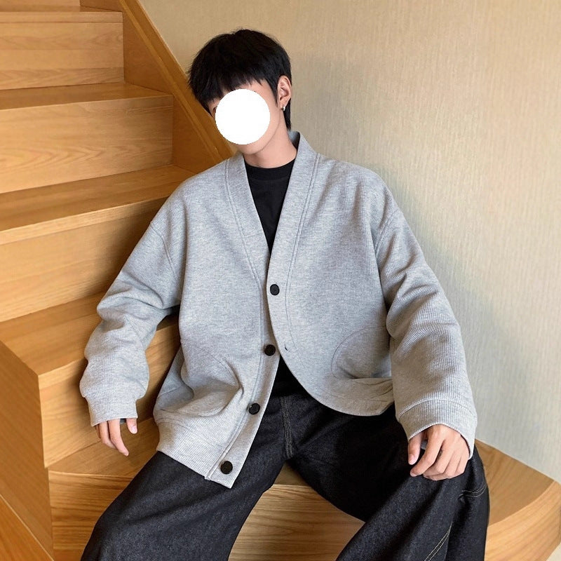 Lässige Langarm-Strickjacke für Herren – Bild 3 | LuxeStyle
