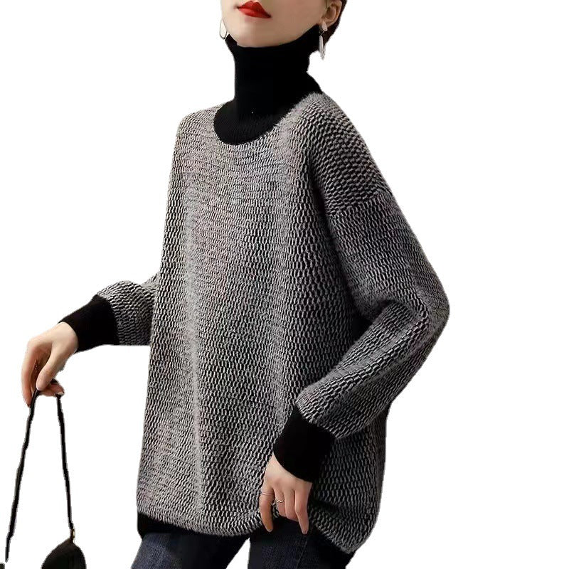 Rollkragenpullover im Oversize-Look