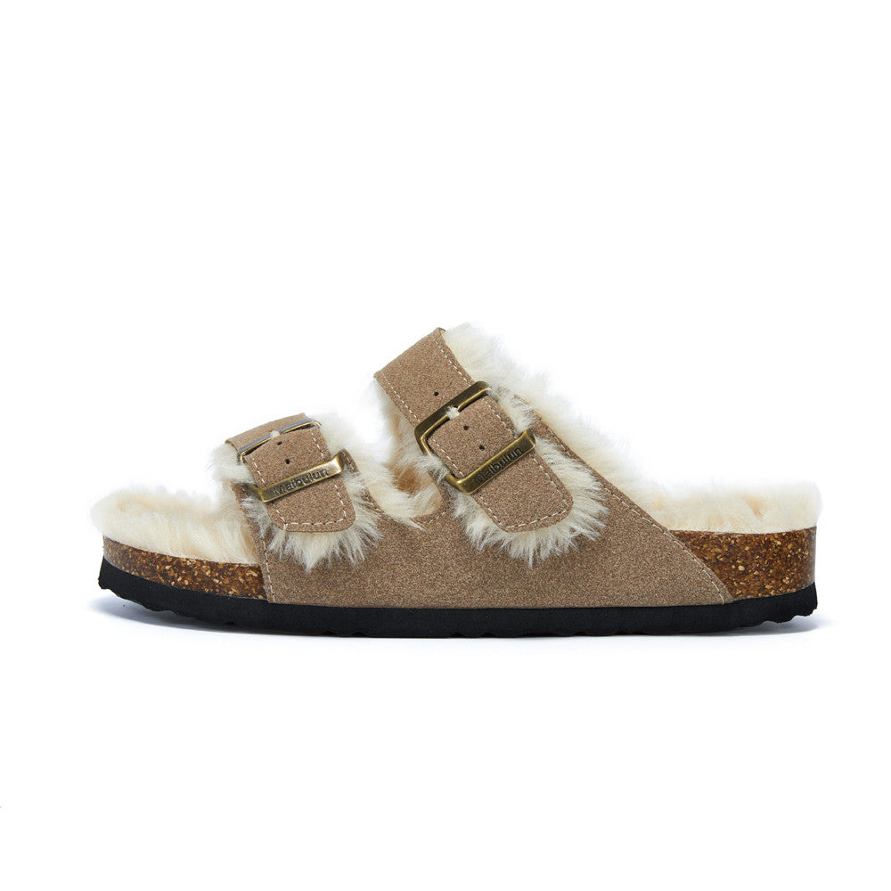 Boken Kork-Slipper aus Veloursleder – Bild 3 | LuxeStyle