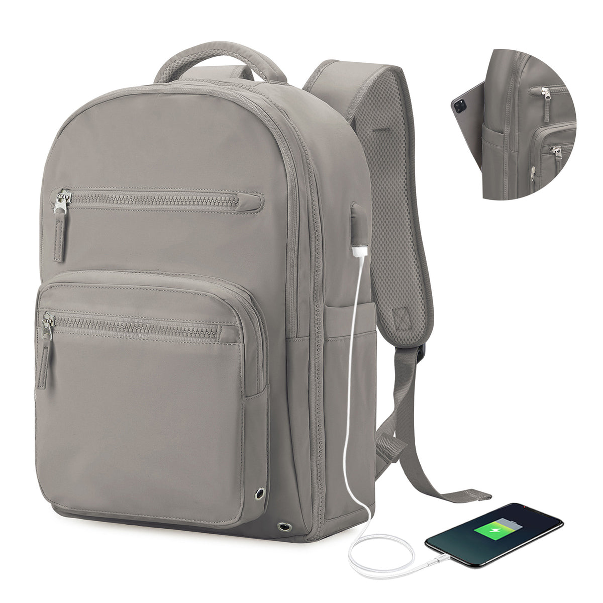 Business-Reiserucksack mit Kompression und USB-Anschluss – Bild 10 | LuxeStyle