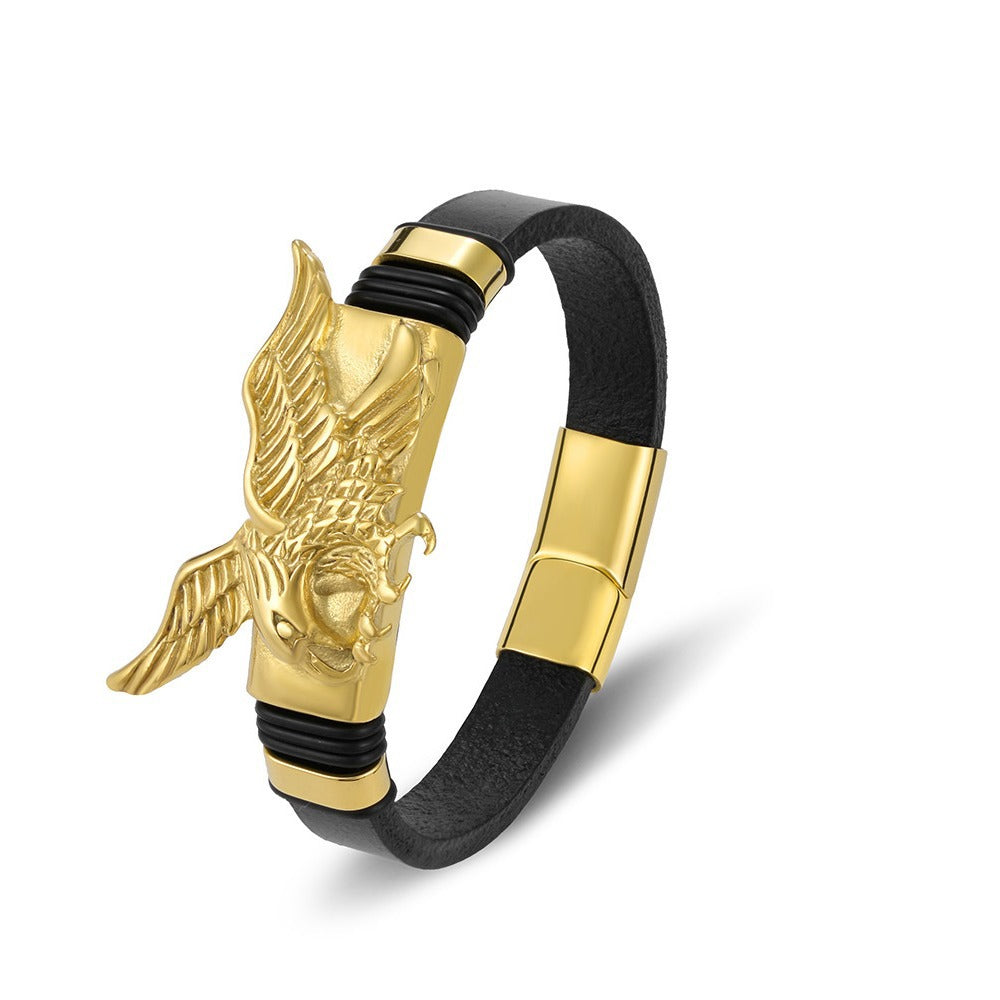 Retro-Lederarmband für Herren mit Kreuz – Bild 3 | LuxeStyle