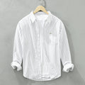 Gestreiftes Oxford Baumwollhemd für Herren – Bild 10 | LuxeStyle