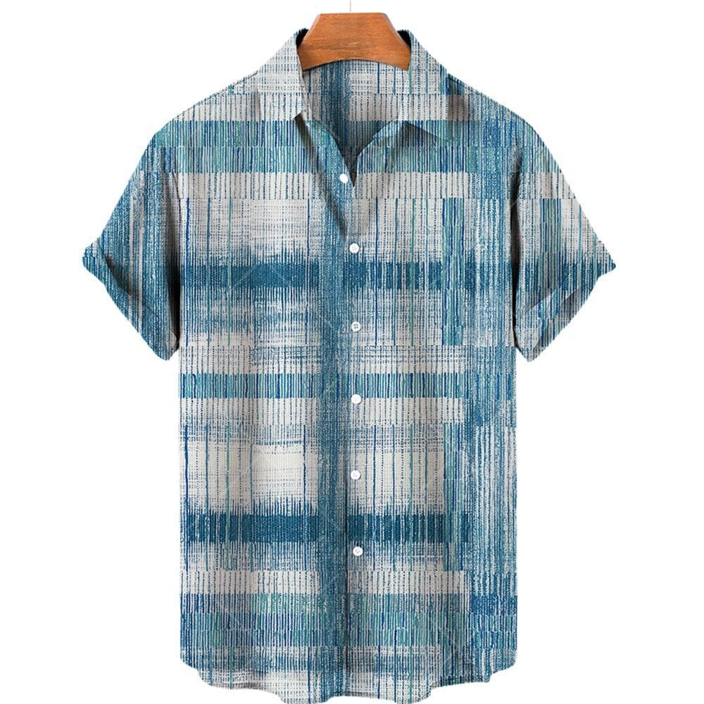 Kurzarm-Shirt mit 3D-Blumenprint für Herren – Bild 4 | LuxeStyle