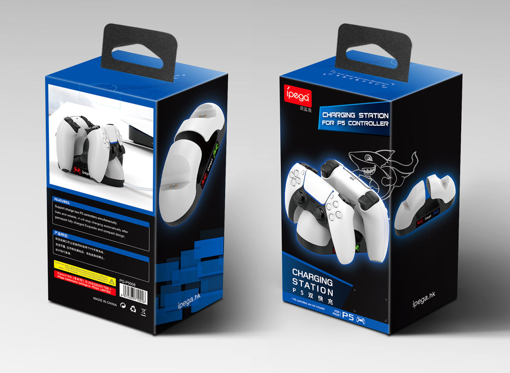 PS5 Controller Ladestation für zwei Gamepads