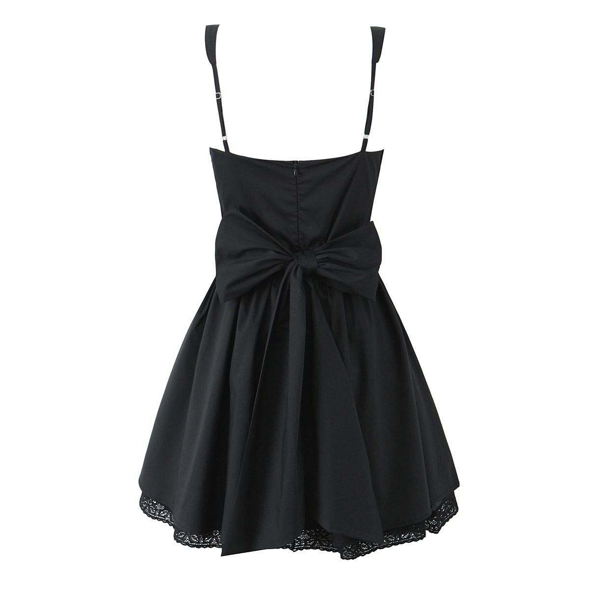 Spitzenbesetztes Trägerkleid