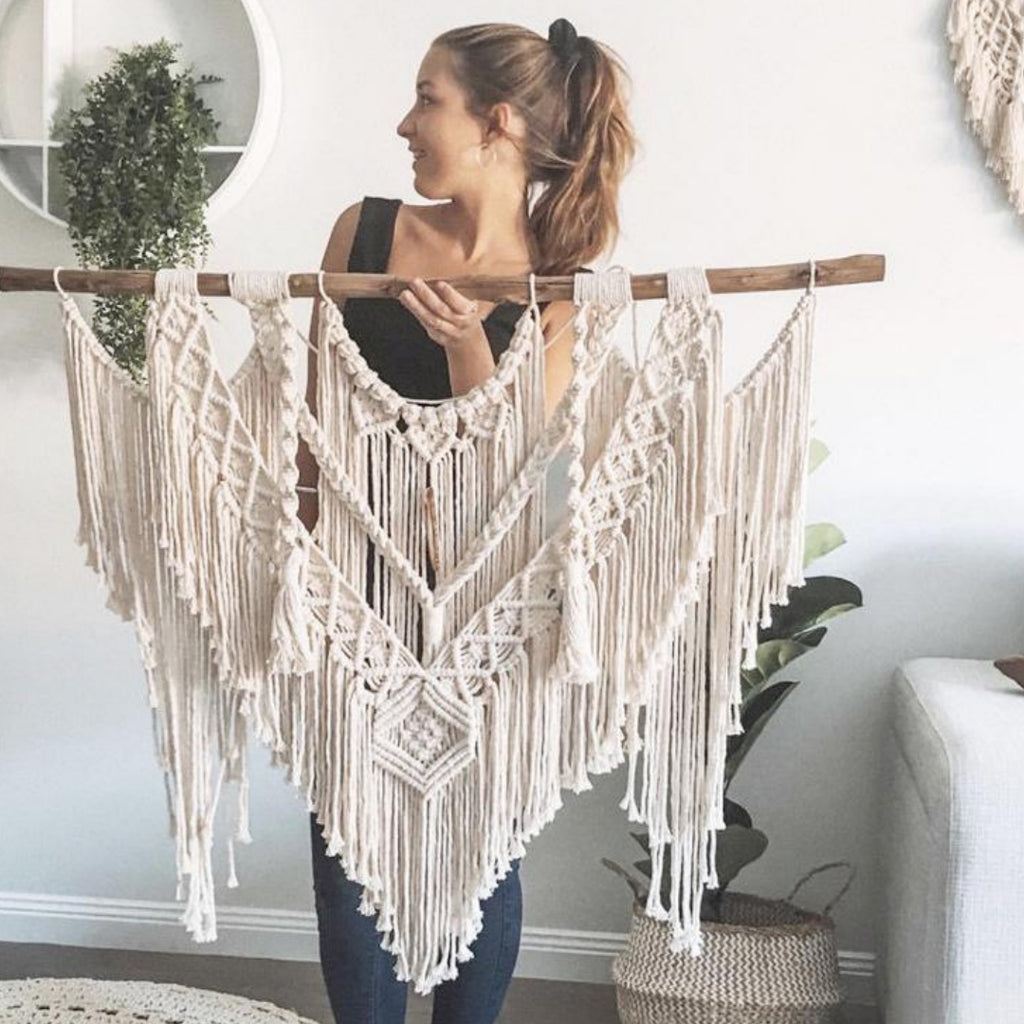 Boho Wandteppich mit Quasten