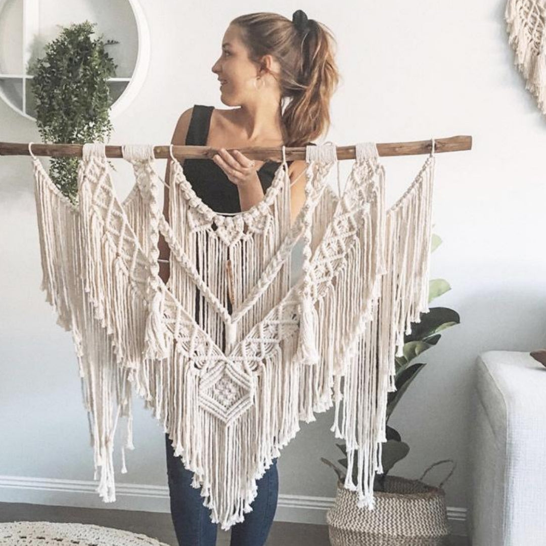 Boho Wandteppich mit Quasten