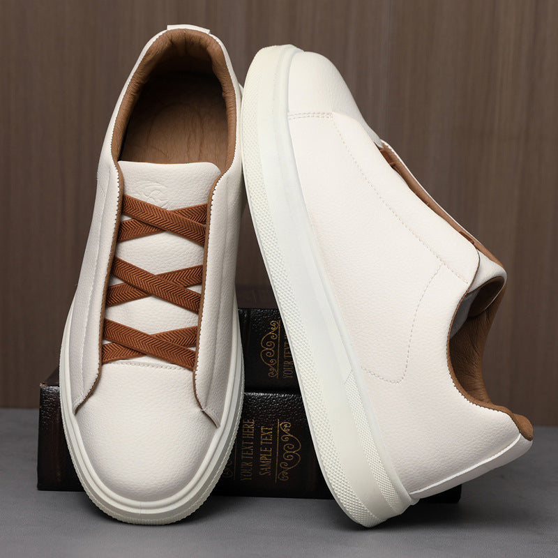Leder-Sneaker mit weicher Sohle – Bild 9 | LuxeStyle