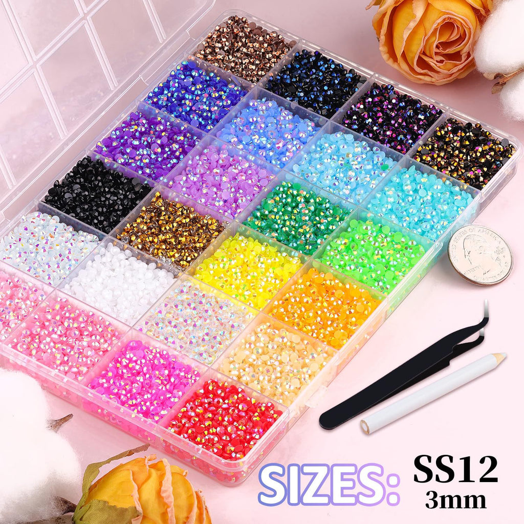 Glitzernde Resin-Acryl-Nieten für Nägel