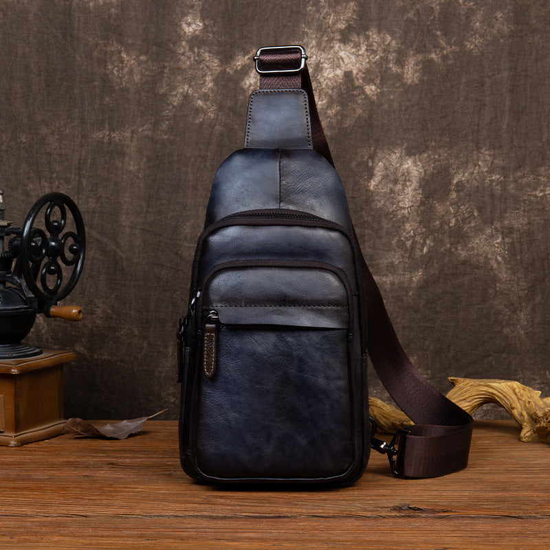 Retro Messenger Bag aus Rindsleder