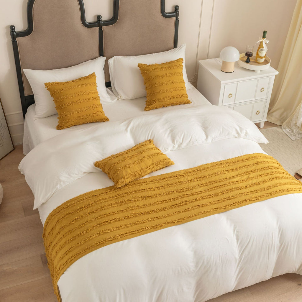 Bettläufer aus Baumwoll-Leinen-Jacquard – Bild 6 | LuxeStyle