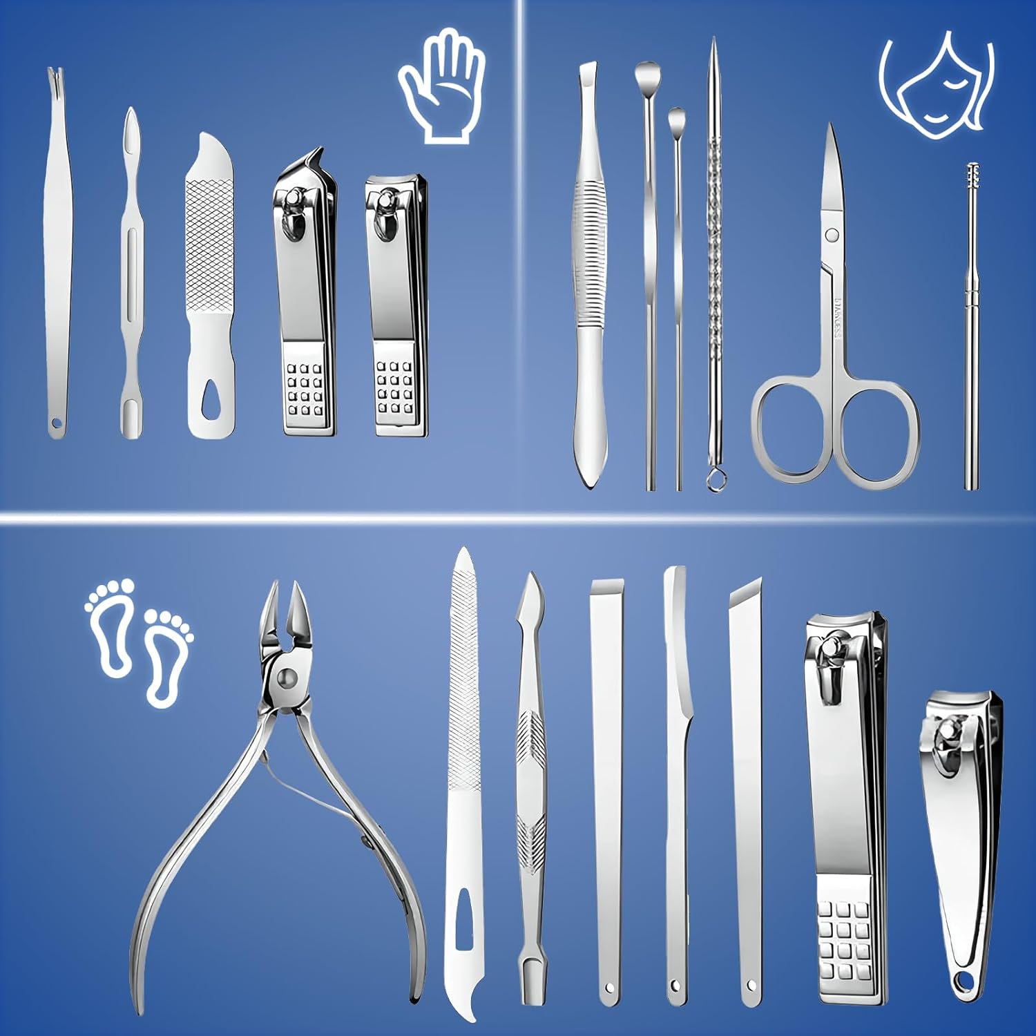 Maniküre- und Pediküre-Set (19-teilig)