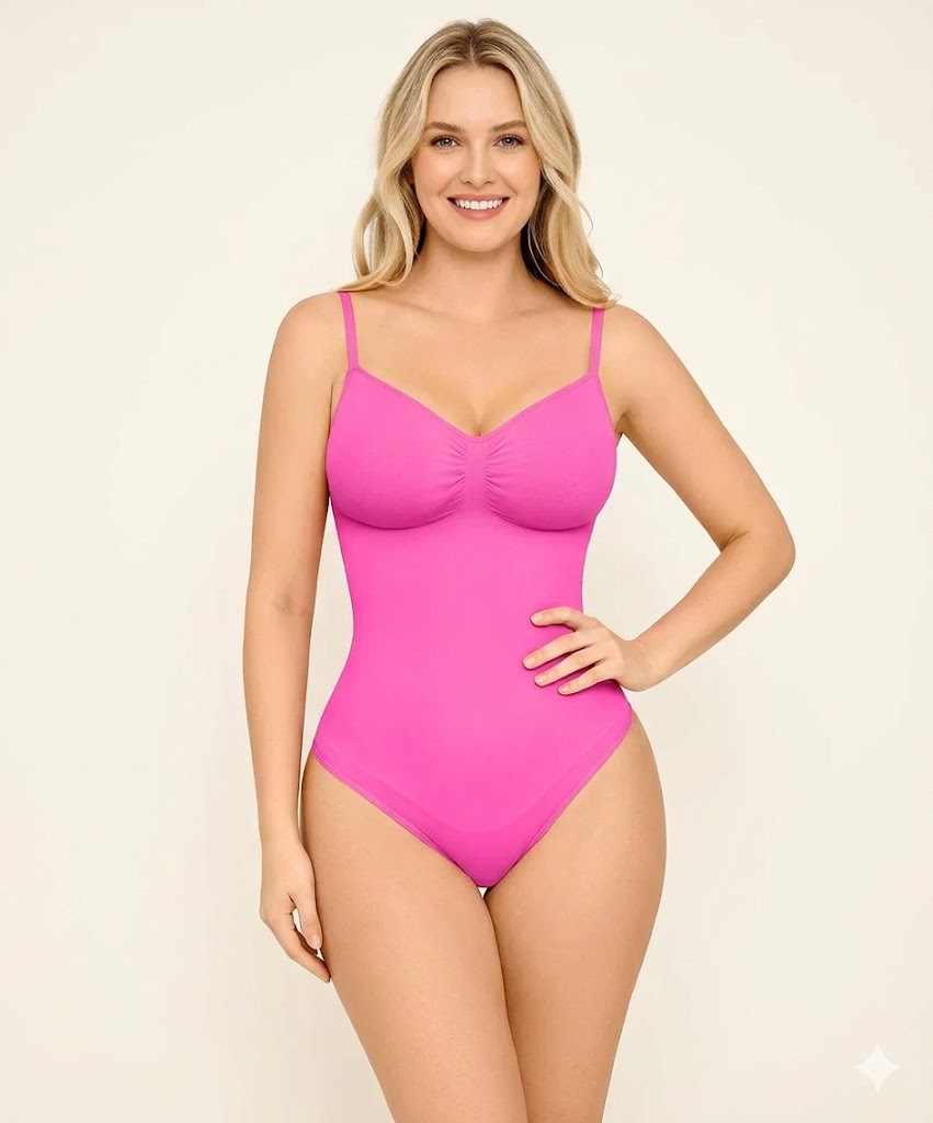 Nahtloser Jumpsuit mit bedeckter Brust