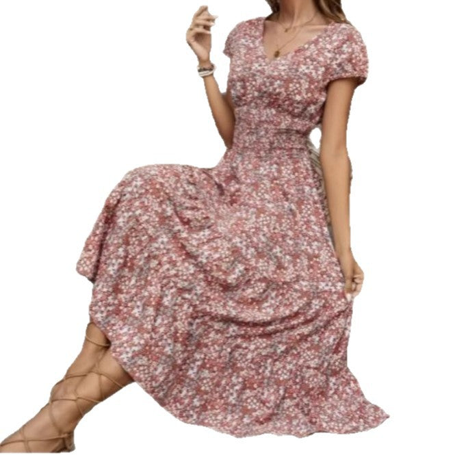 Elegant Kurzarm Damenkleid