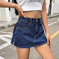 Denim Skort im Retro-Stil