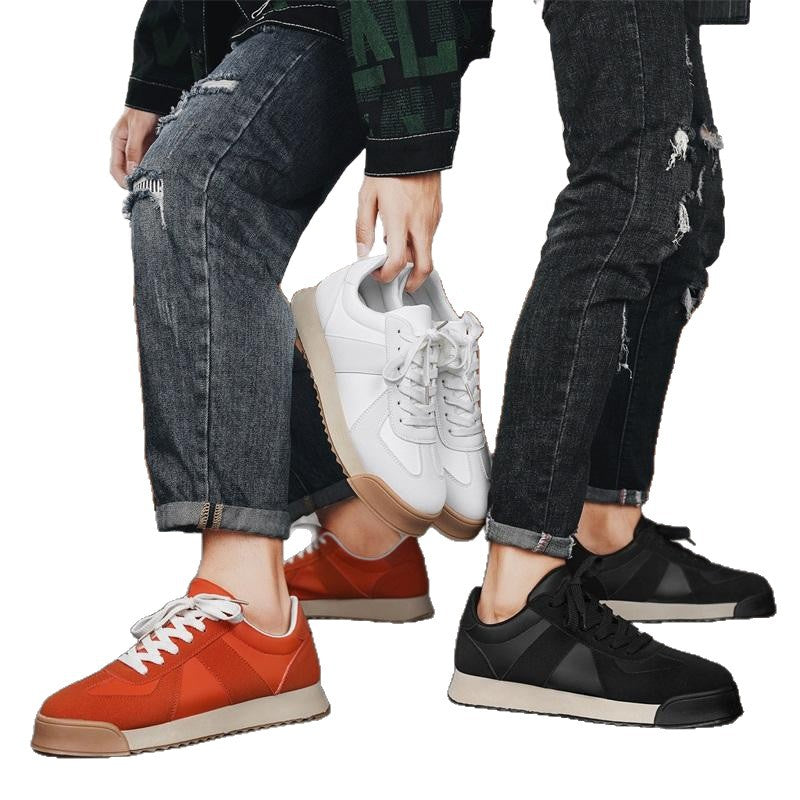 Retro Casual Sneaker aus Kunstleder