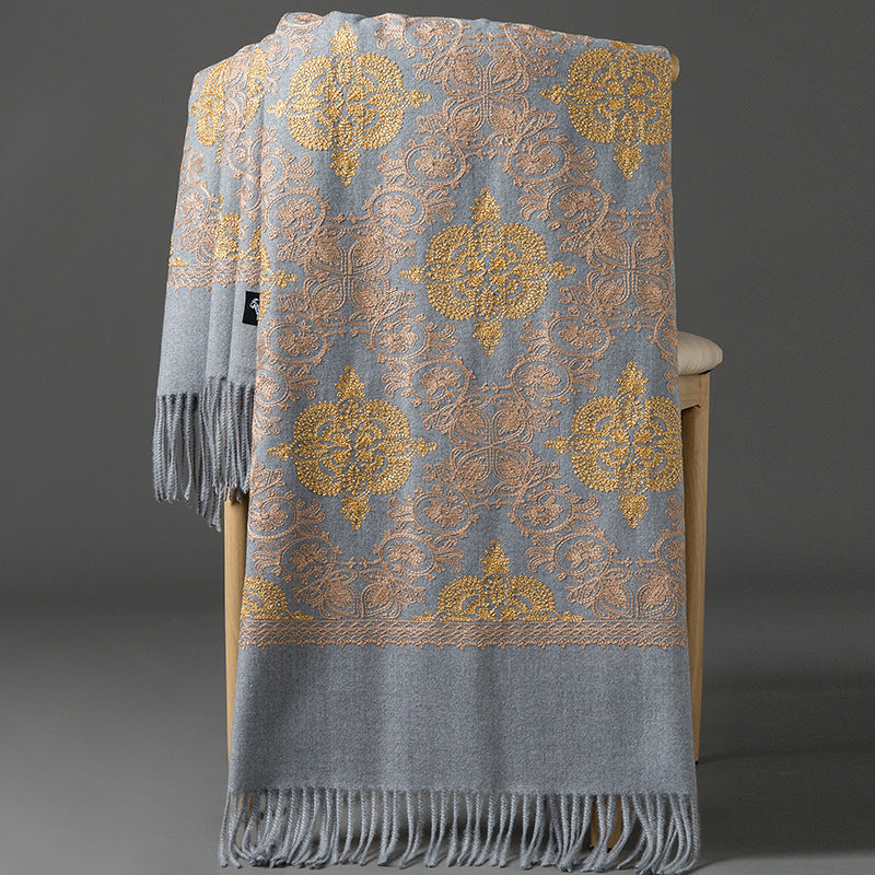 Schal mit Kronen-Stickerei – Bild 14 | LuxeStyle