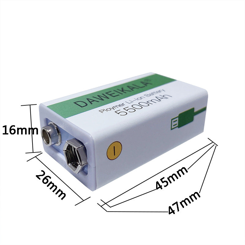 9V Multimeter Li-ion Akku, wiederaufladbar