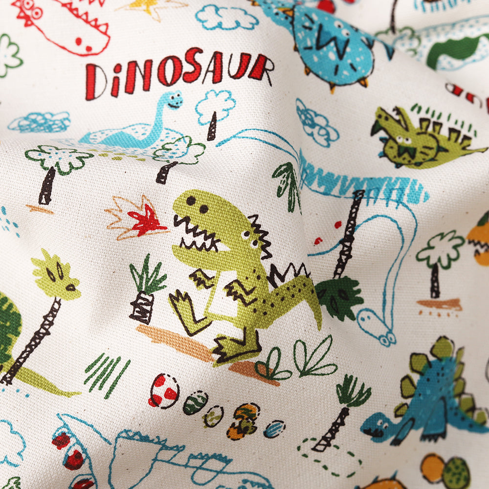 Dinosaurier Baumwoll-Leinwandstoff – Bild 5 | LuxeStyle