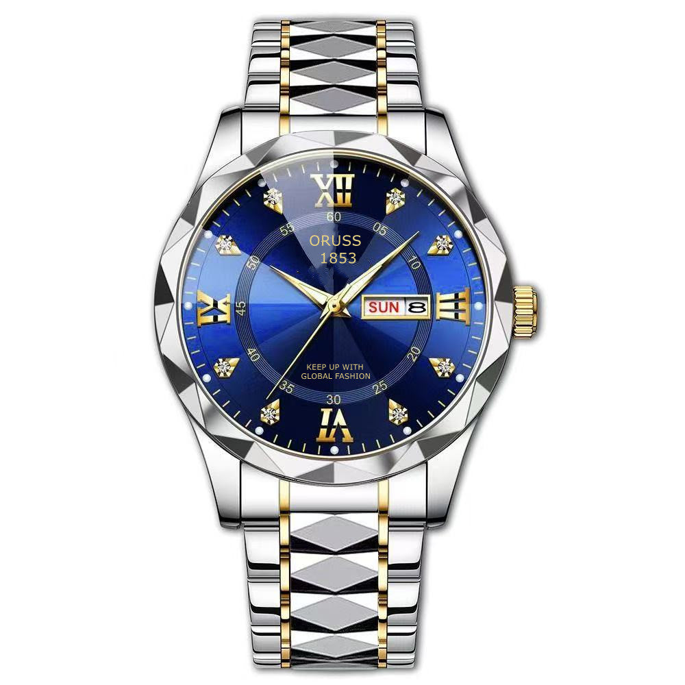 Herren-Quarz-Armbanduhr
