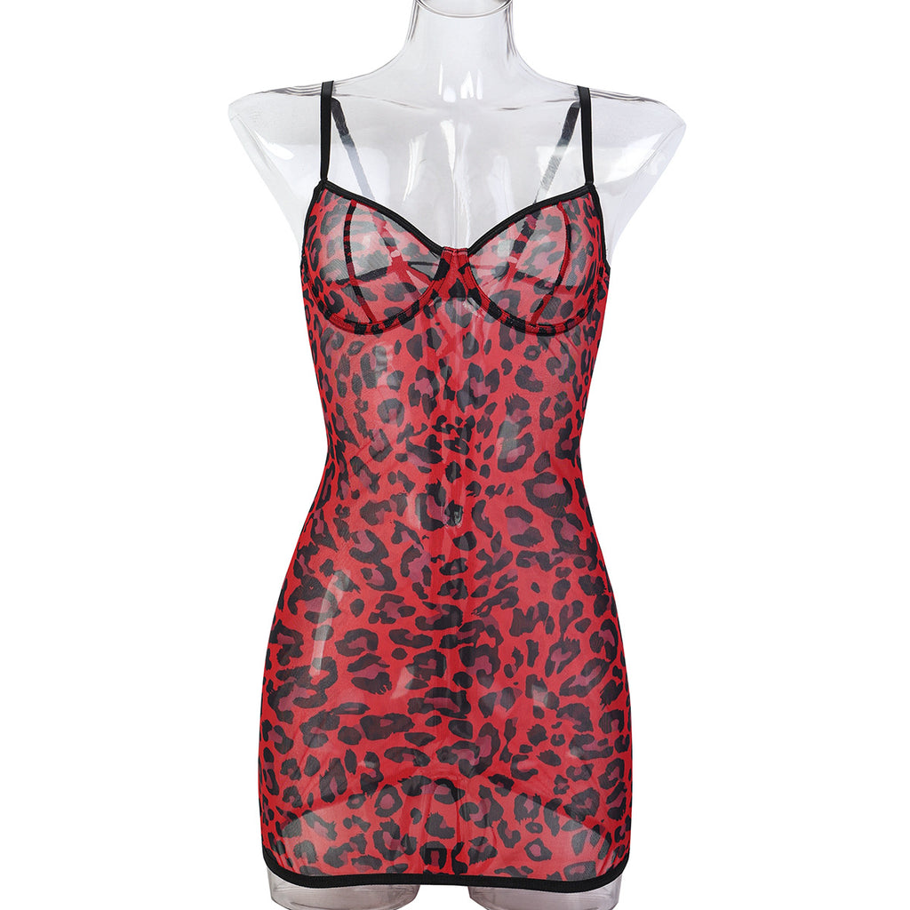 Leoparden-Bodycon-Kleid mit Trägern – Bild 7 | LuxeStyle