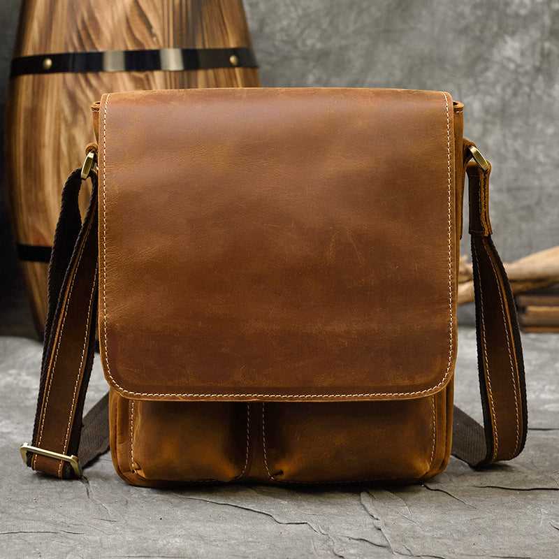 Einzelhals-Einsteigertasche aus Echtleder – Bild 2 | LuxeStyle