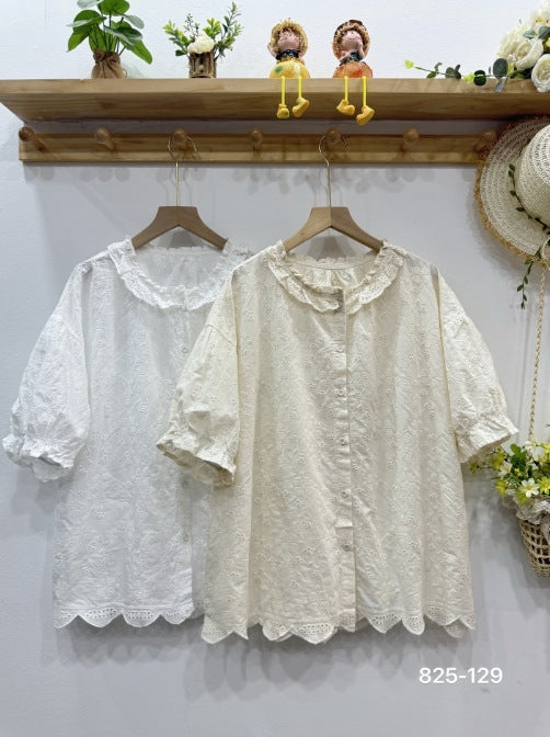 Japanisches Baumwoll-Leinen Hemd mit Kragen – Bild 8 | LuxeStyle