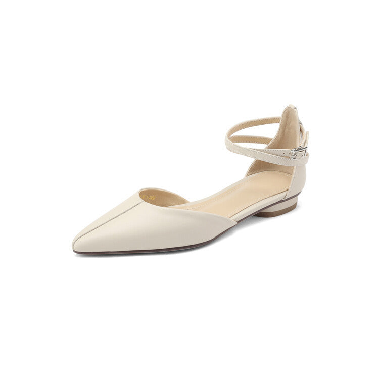 Cross Buckle Hollow Pumps aus Rindsleder – Bild 4 | LuxeStyle