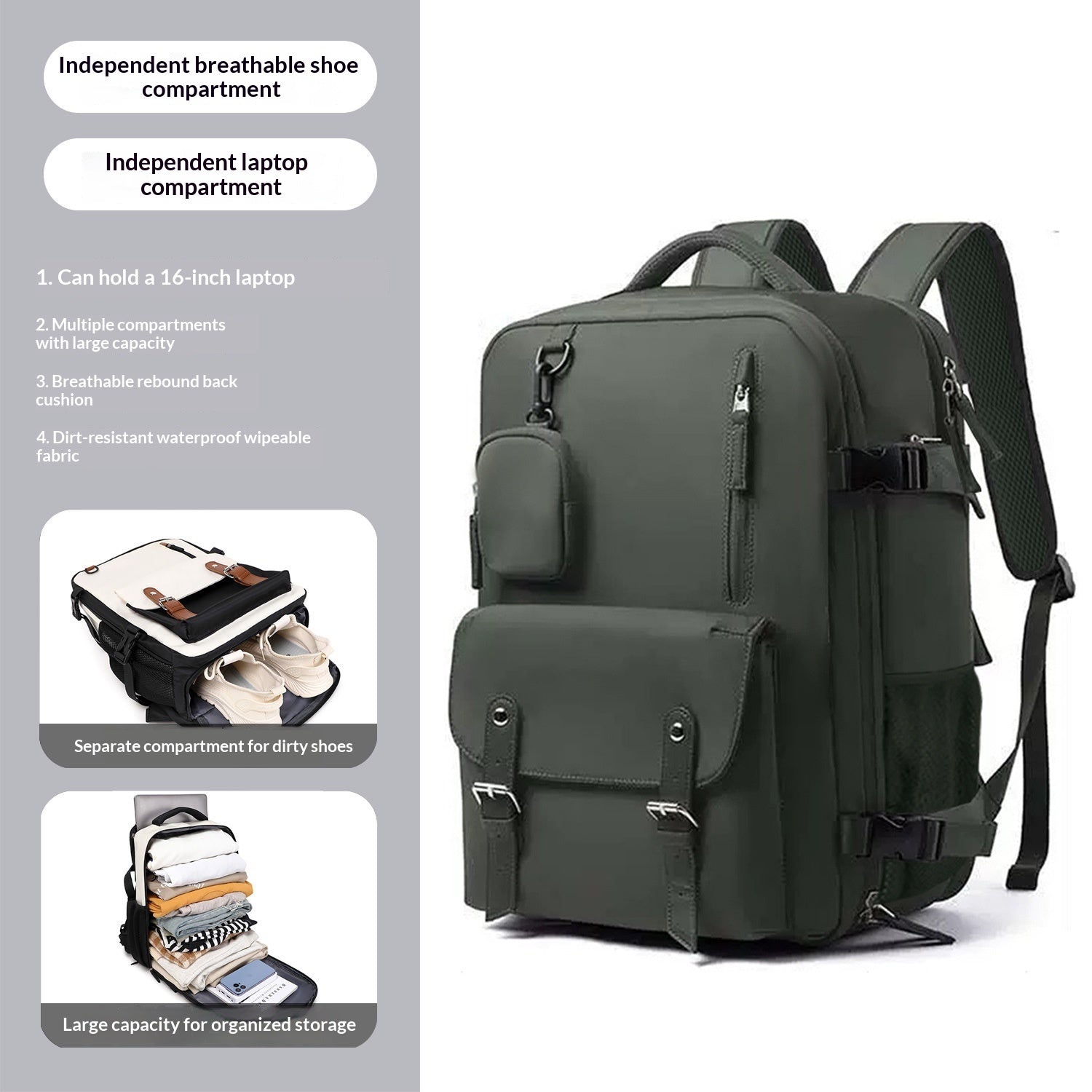 Grosser Laptop-Rucksack für Reise und Studium