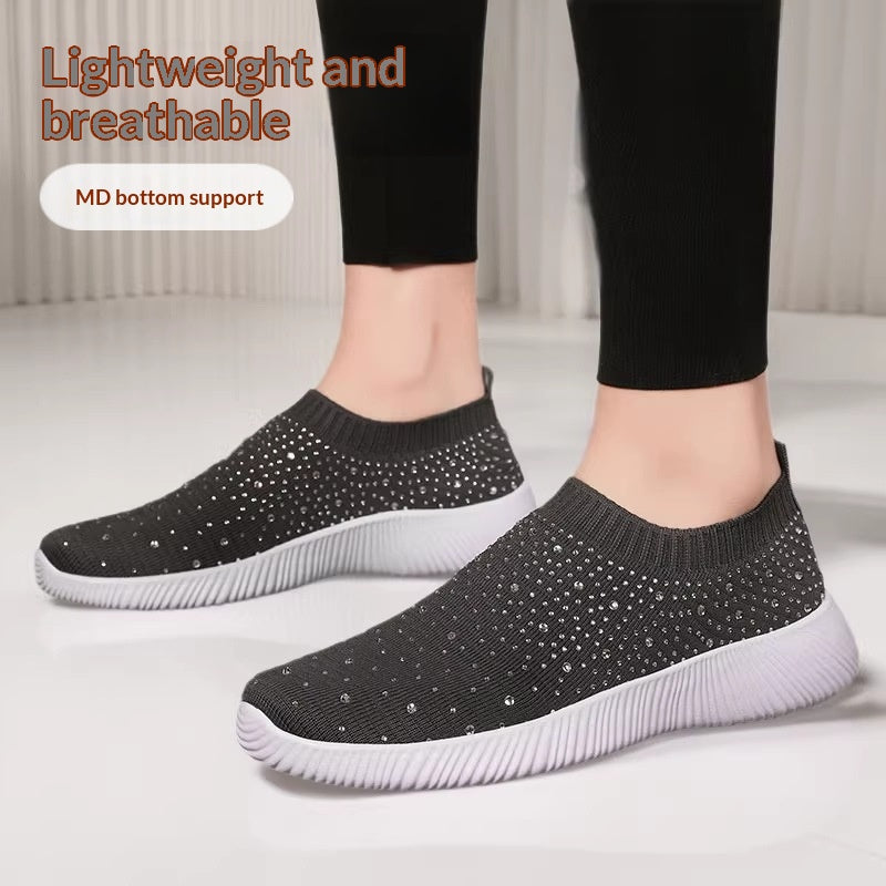 Leichte Flyknit Slip-On Freizeitschuhe