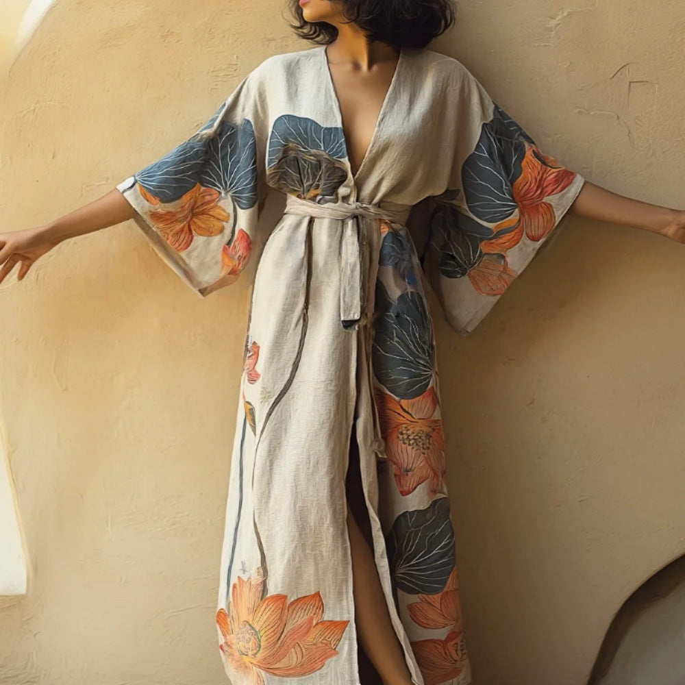 Ärmelloses Casual-Kleid mit Print – Bild 6 | LuxeStyle