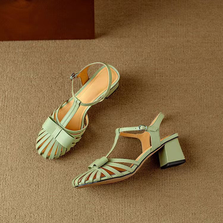 Roman Chunky Heel Sandalen mit Schleife – Bild 4 | LuxeStyle