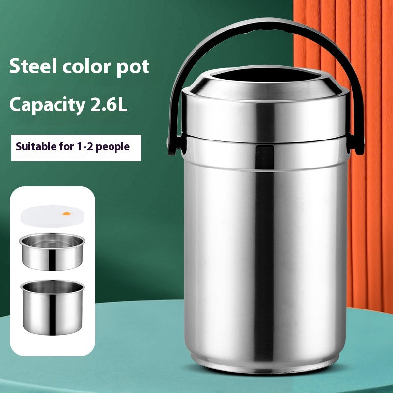 Thermos-Lunchbox aus Edelstahl, mehrlagig