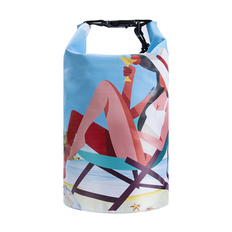 Wasserdichter Dry Bag mit Blumenprint, 10L