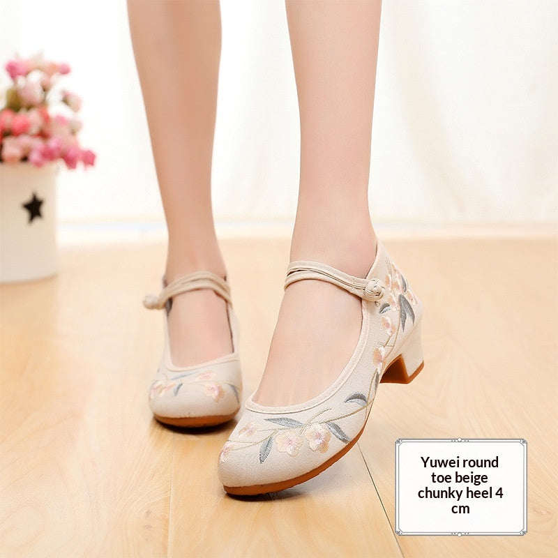 Bestickte Tanzschuhe im antiken Stil